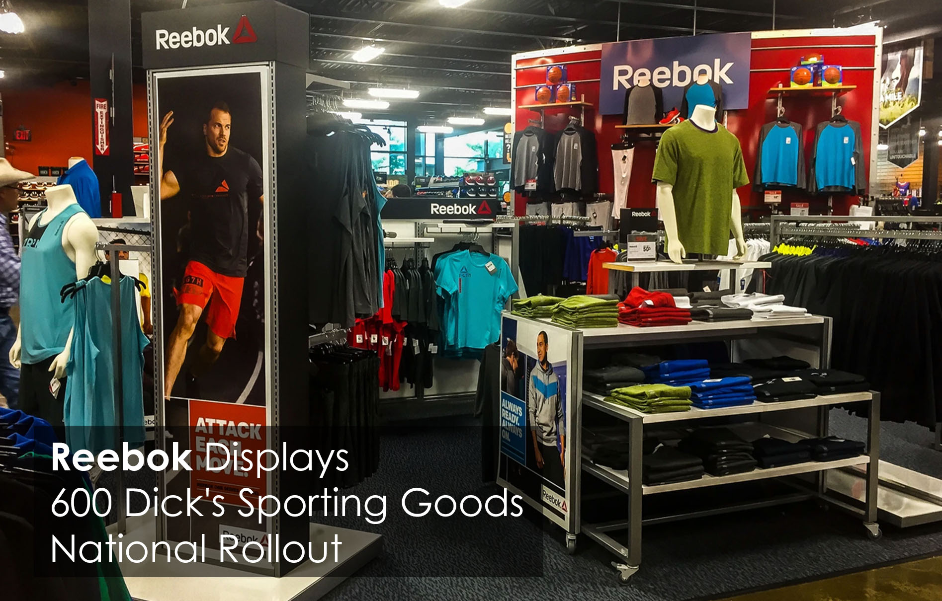 Reebok Displays 600 Dick's Sporting Goods National Rollout